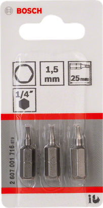 Bosch1.5 毫米六角螺丝刀头 25 毫米.